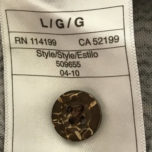 Quicksilver Shirt Men L Gray Geometric Button Up Pocket Short Sleeve Collared - Picture 11 of 13